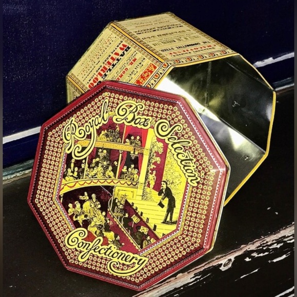 Vintage Metal Lidded ROYAL BOX SELECTION Confectionery Huntley Boone & Stevens - Picture 5 of 11